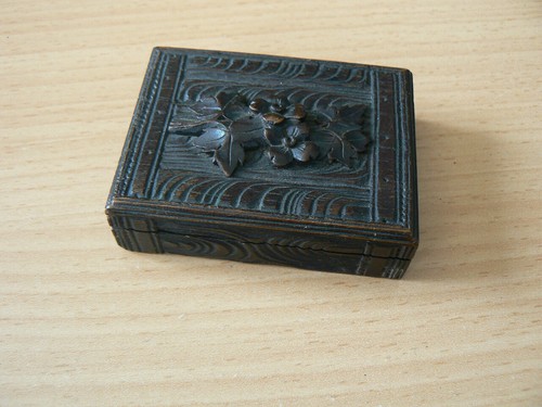 Boite timbres bois - en,