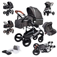 Bronea Exquise Poussette Ensemble complet 3 en 1 siège auto Buggy + MATELAS 