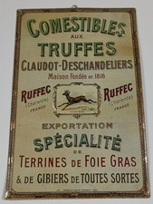 Ancienne tôle gaufrée comestibles aux truffes de Charente