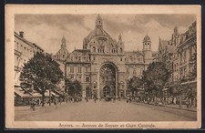 CPA Anvers, Avenue de Keyser et Gare Centrale 