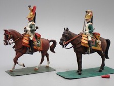 FIGURINE D'ARTISTE SUR BASE STADDEN - 2 DRAGONS A CHEVAL