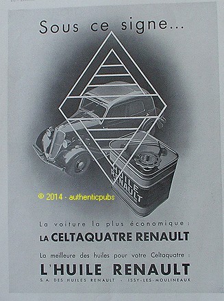 Publicite huile renault - publicite,