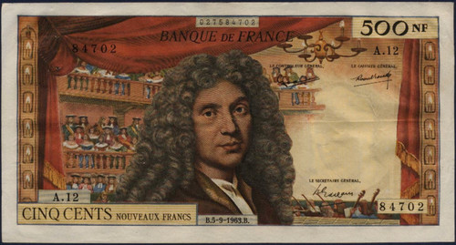 500 nouveaux francs - francs,