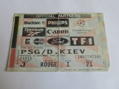 Ticket billet psg - ticket,
