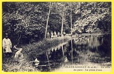 cpa Rare CLAYE SOUILLY (Seine & Marne) Un coin du PARC La Pièce d'Eau Animée lac