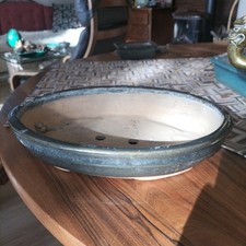  Pot A Bonsaï, Grès Émaillé Noir