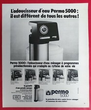 Publicité presse PERMO 5000 Adoucisseur d'eau à programmes présélectionnés 1977 