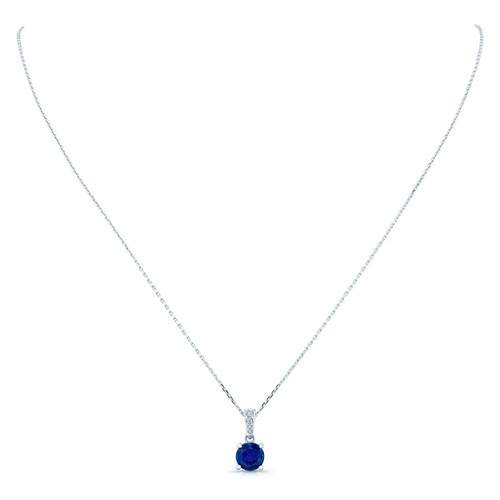 Pendentif solitaire saphir - en,