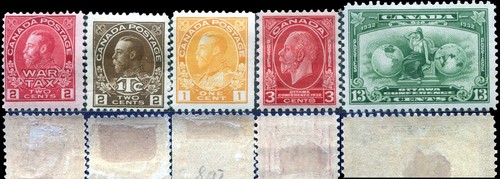 Canada kgv 5 timbres stamps - 5, timbres/stamps