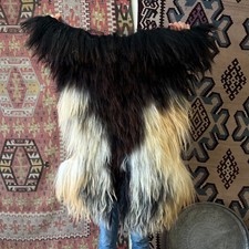 Tapis naturel en peau de chèvre angora peau de chèvre poils longs peau de chè...