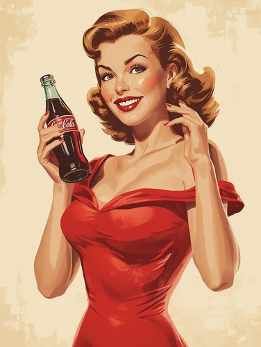 Illustration pin vintage - pin-up,