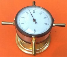 Années 1950 Décoration Marine Presse-papier  / Thermomètre Barre à roue 