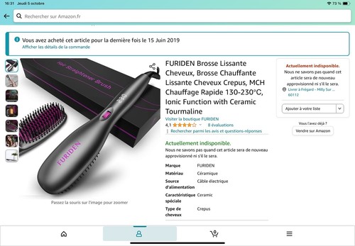 Brosse lissante