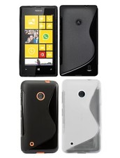 Nokia Lumia 520 530 1320 Coque Silicone S Line Noir Transparent