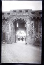 FRANCE Porte de La Ville c1900, NEGATIF Photo Vintage Plaque Verre VR6L1n22