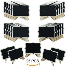 25 PCS Mini Tableau Noir Bois