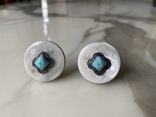 Boucles oreilles nacre et - nacre,