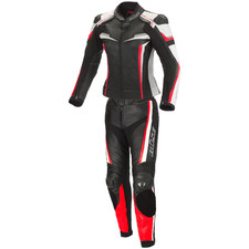 Combinaison en cuir buste Mille 2 pièces. pantalon veste de moto noir/rouge...