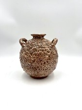 vase boule à anses primavera ceramique email par projection CAB bordeaux