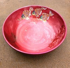 Saladier faïence GASTON BRUNEAU BALON céramique BLOIS Émile XXE décor poisson