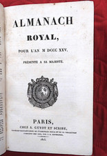 ALMANACH ROYAL  1825 GUYOT &