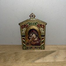 Copie Icône Byzantine La Vierge De Korsun En Bronze Doré À La Feuille D’or Mural