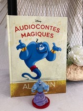725⚜️ Collection Livre Audiocontes Magiques Disney Aladdin + Figurine Le Génie