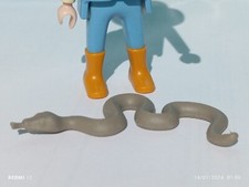 PLAYMOBIL FIGURINE PYTHON GRAND SERPENT GRIS DÉSERT ÎLE OASIS ÉGYPTIENNE OUEST