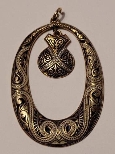 Bijou vintage pendentif - or, de