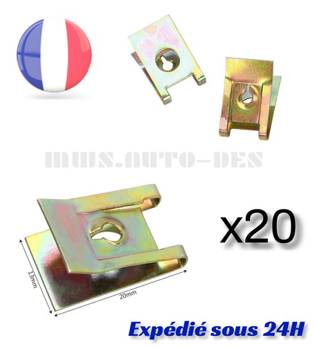 Clips fixation écrou - clips,
