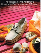 PUBLICITE ADVERTISING 054  1985  KICKERS  chaussures enfants