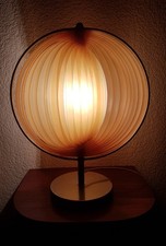 Ancienne Lampe Lune Orange