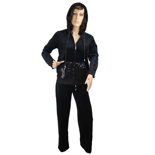 Women black sequin velvet - women's,