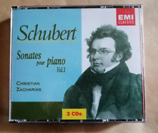 FRANZ SCHUBERT / CHRISTIAN ZACHARIAS, Sonates pour Piano Vol. 1 - 3 CD BOX EMI