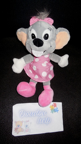 Doudou peluche souris fille - souris,