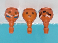 PLAYMOBIL X3 TÊTES PEINTES