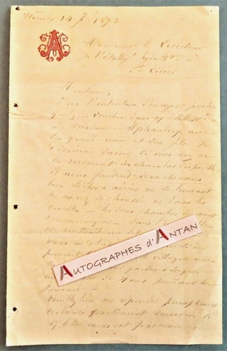 S 1873 signée - ●, l.a.