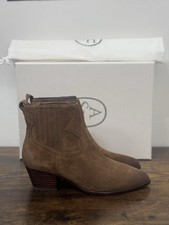 Botte Texane En Suède Cuir