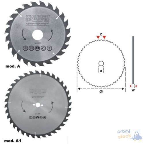 Scie circulaire widia 250 - scie, mm