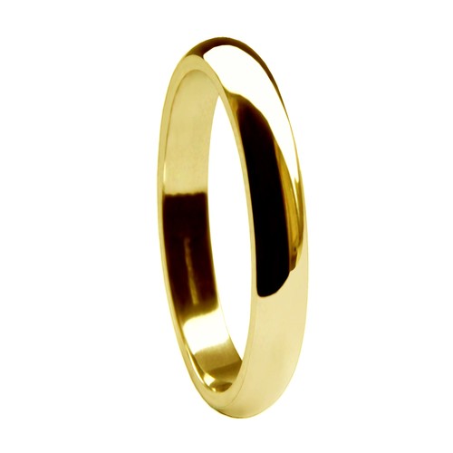 5mm 18ct jaune forme - 2.5mm, d
