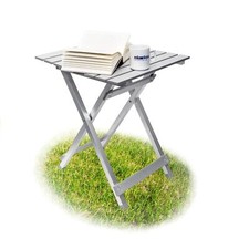 10018248 Table pliante aluminium Table d'appoint jardin camping pliable H x l...