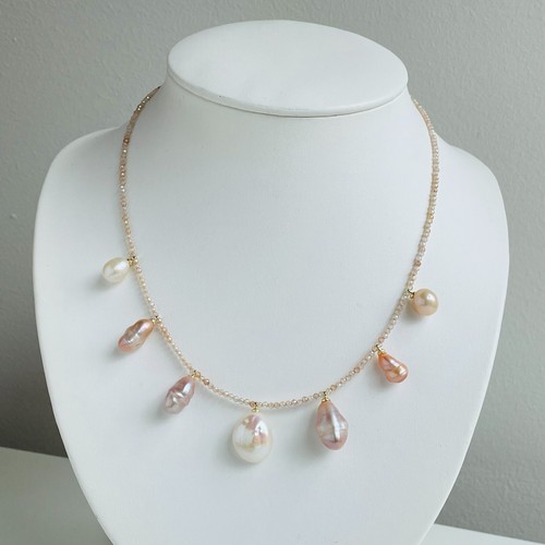 Collier argent perles - perles, de
