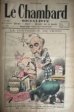 LE CHAMBARD SOCIALISTE 1894 N° 41 LA CONVERSION DE CRISPI  PAR B. MOLOCH