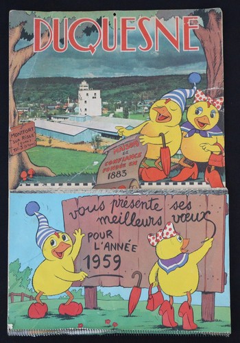 Calendrier 1959 duquesne - calendrier,