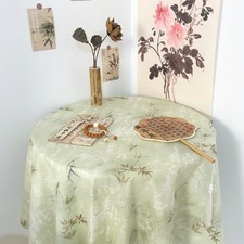 Nappe De Style Chinois Rétro Imprimée Fleurs Nappe Pour La Maison
