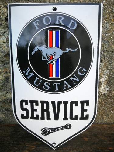 Plaque émaillée ford - émaillée, mustang