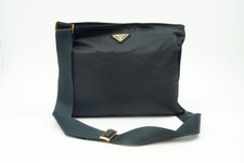 Sac À Épaule PRADA Croisé Triangle Logo Plaque Tessuto Nylon Noir 4321H