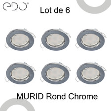 Spot de plafond encastrable MURID Rond Chrome  EDO lot de 6