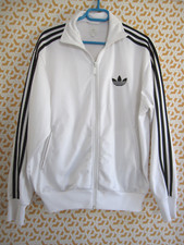Veste Adidas Originals Blanche noire Jacket Trefoil vintage homme - M