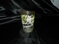 RARE verre émaillé Pub Epicerie OLLIVIER MACE Granville Manche / Legras